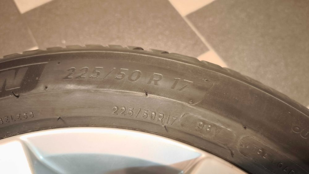 4 koła: opony + alufalgi Volvo 225/50/17 jak NOWE