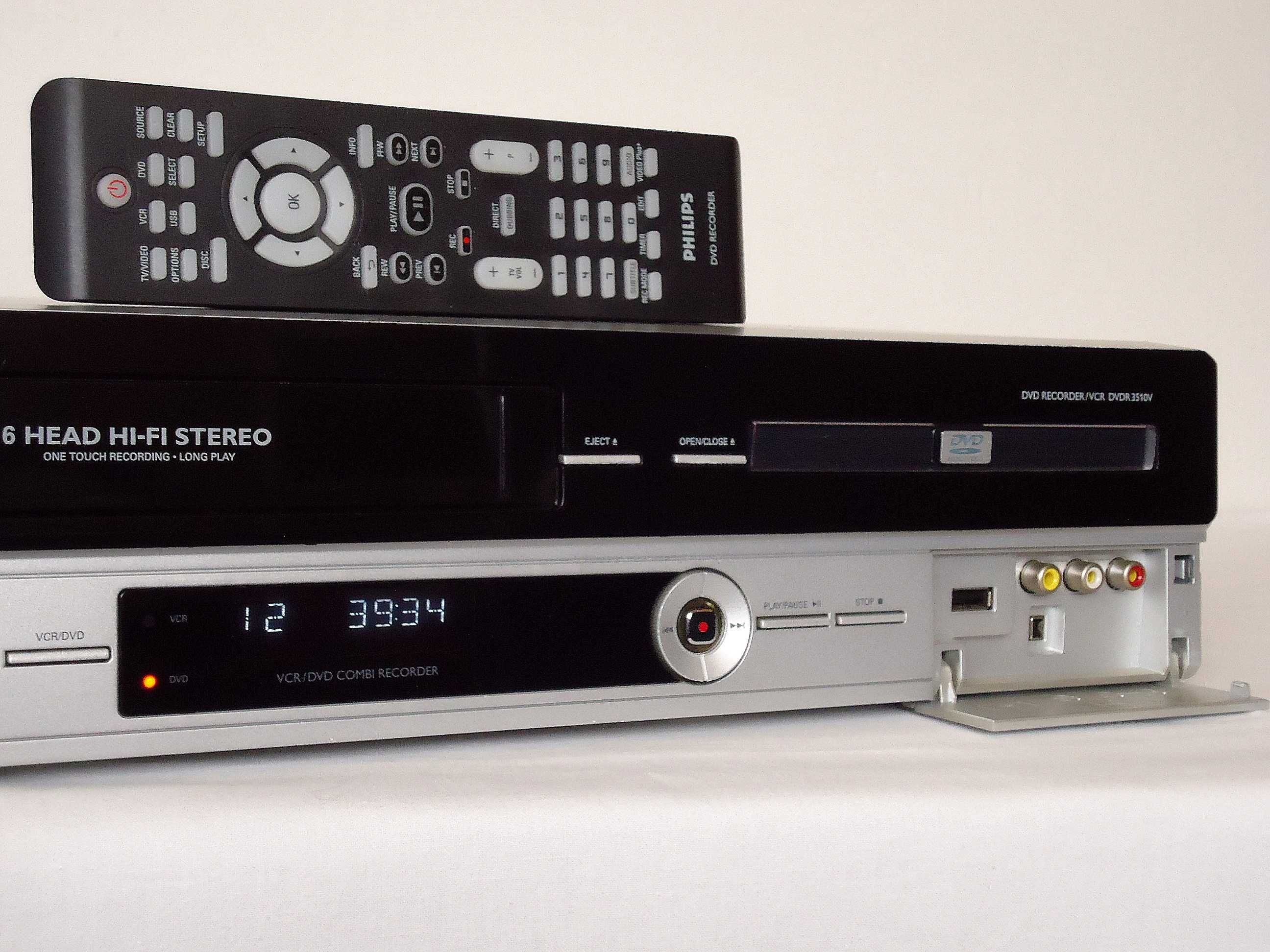 PHILIPS Nagrywarka DVD-VCR Combo USB MenuPL ~ Przegraj VHS na DVD