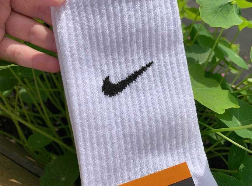 Носки белые найк / высокие носки / белые высокие nike шкарпетки