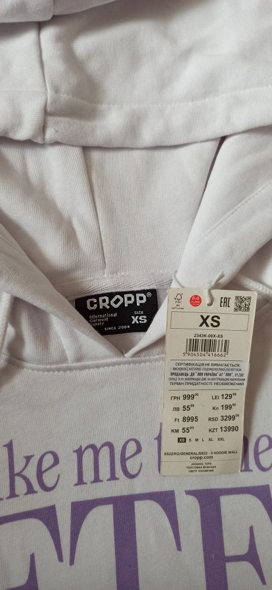 Толстовка чоловіча Gropp  з капюшоном,  XS