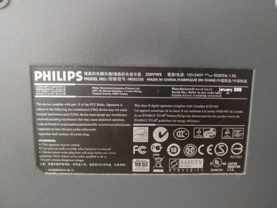 Monitor Philips 220VW