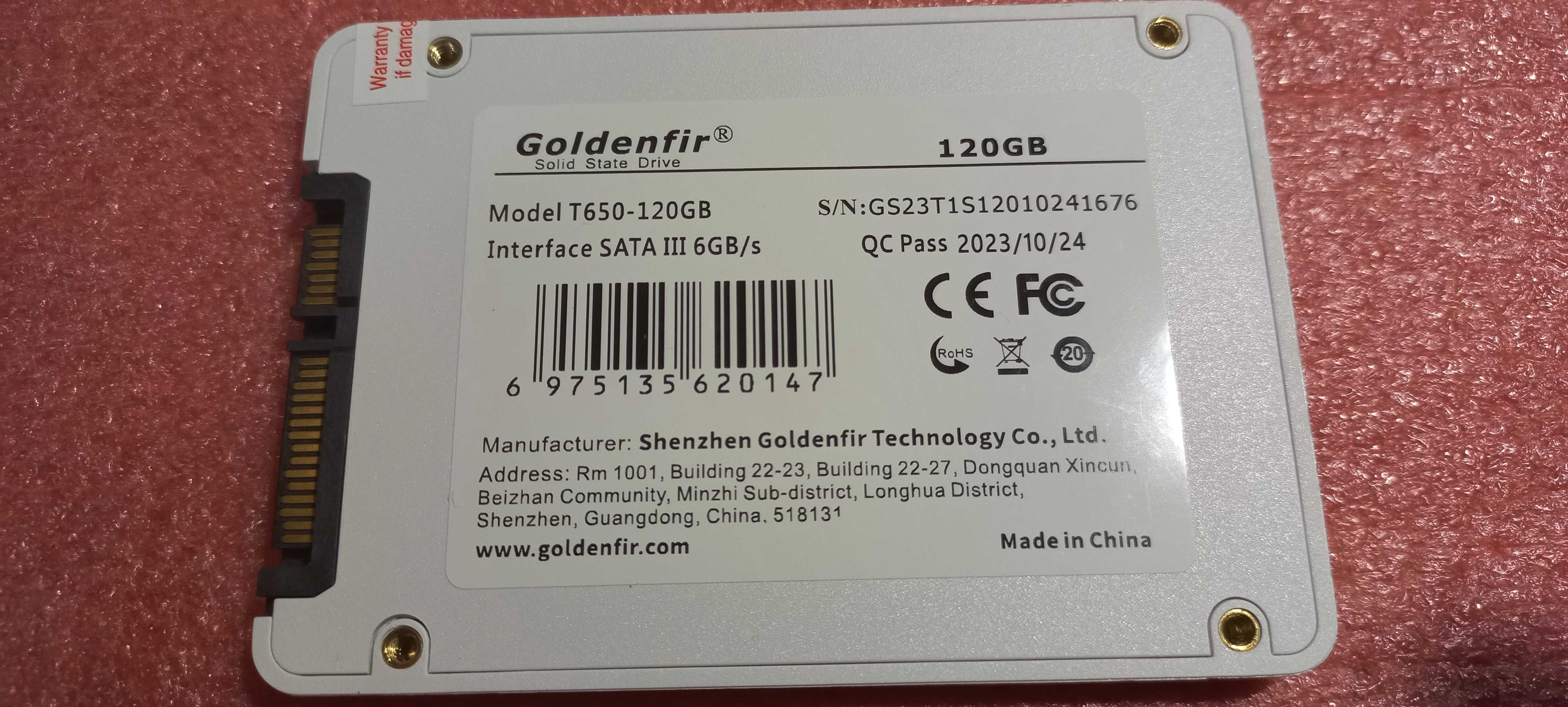 SSD накопитель Goldenfir 120GB 2.5" SATAIII