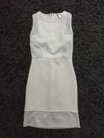 Biała dopasowana sukienka amisu S XS