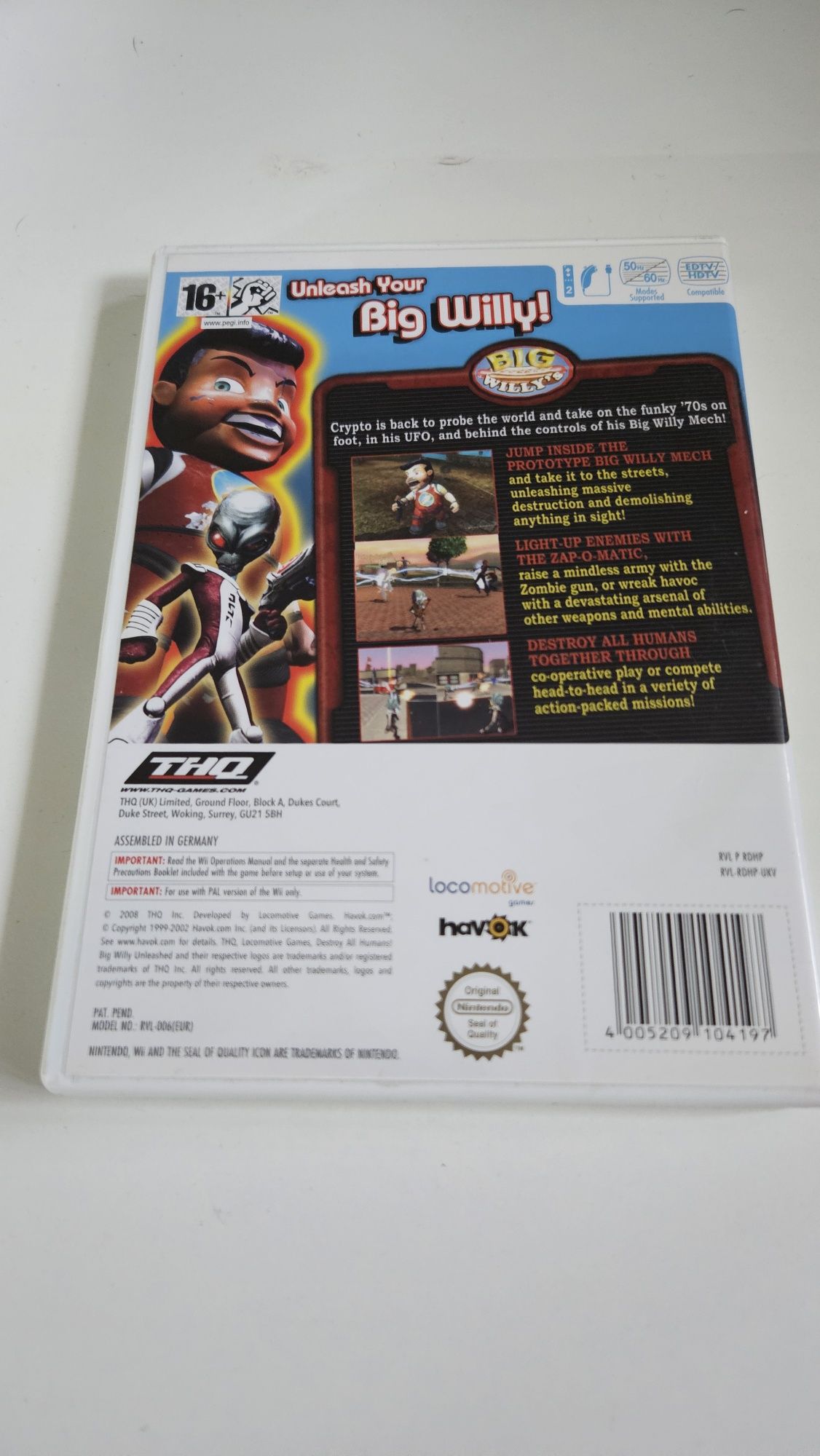 Destroy All Humans! Big Willy Unleashed Nintendo Wii / Wii U