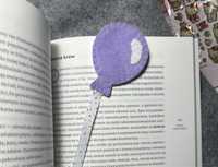 Zakładka do książki balonik fioletowy
