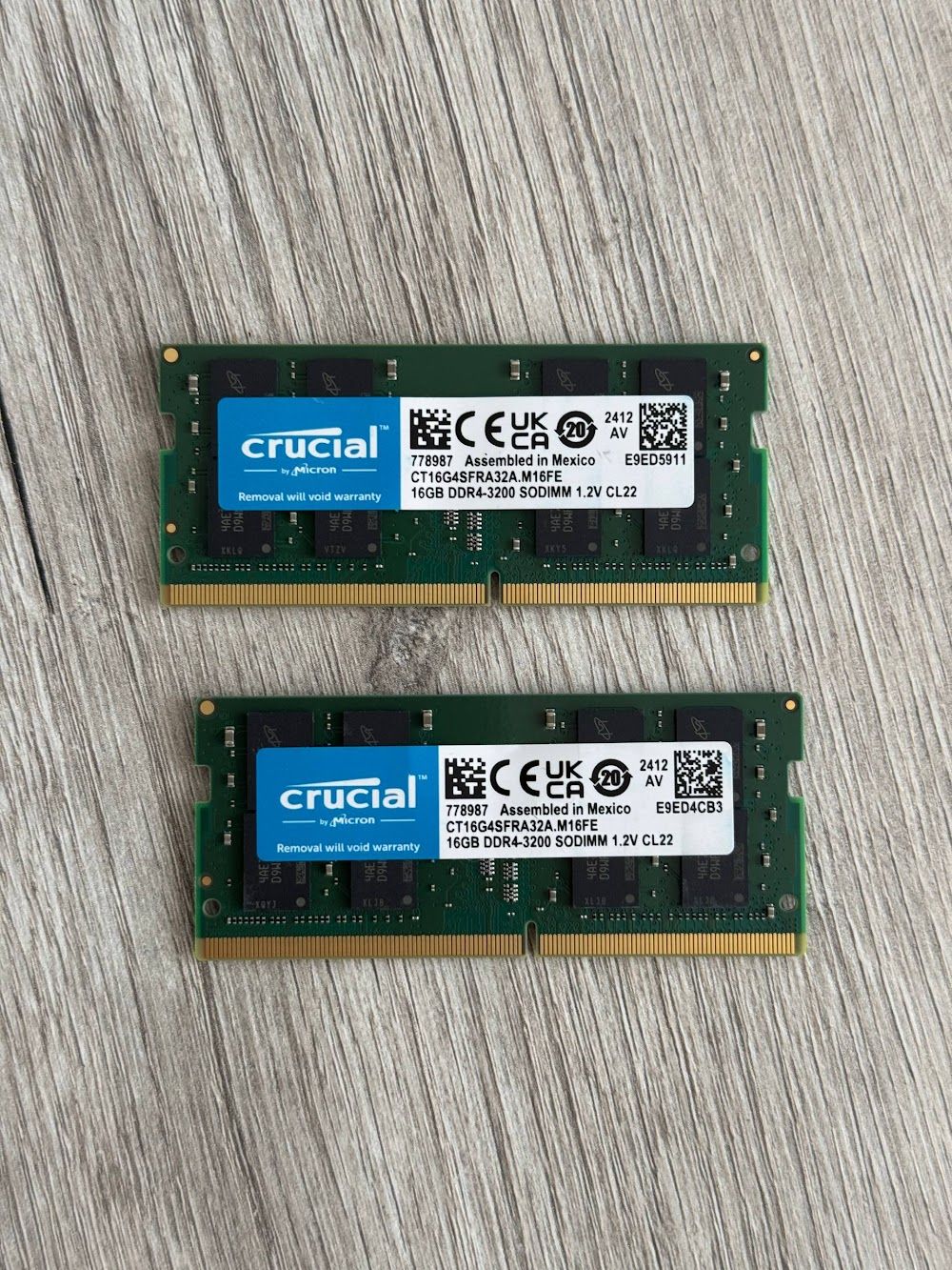 Оперативна памʼять Crucial DDR4 SODIMM Kit (2×16GB) 32GB 3200 MHz CL22