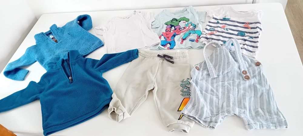 Lote/conjunto roupa bebé 6-9 meses (7 peças)