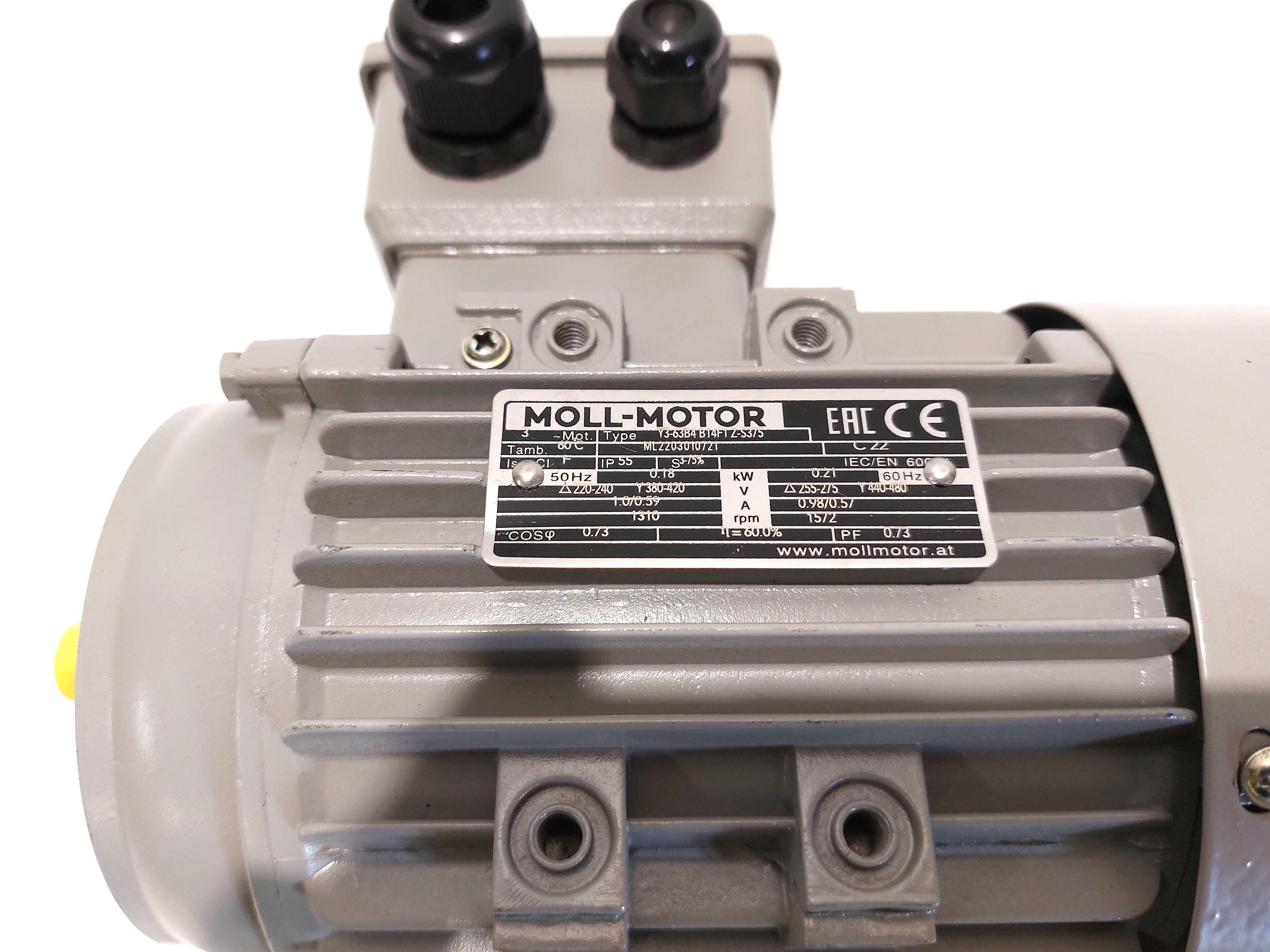 Silnik trójfazowy 0,18kW/1310RPM Y3-63B4 B14F1 Z-S375 MOOL-MOTOR