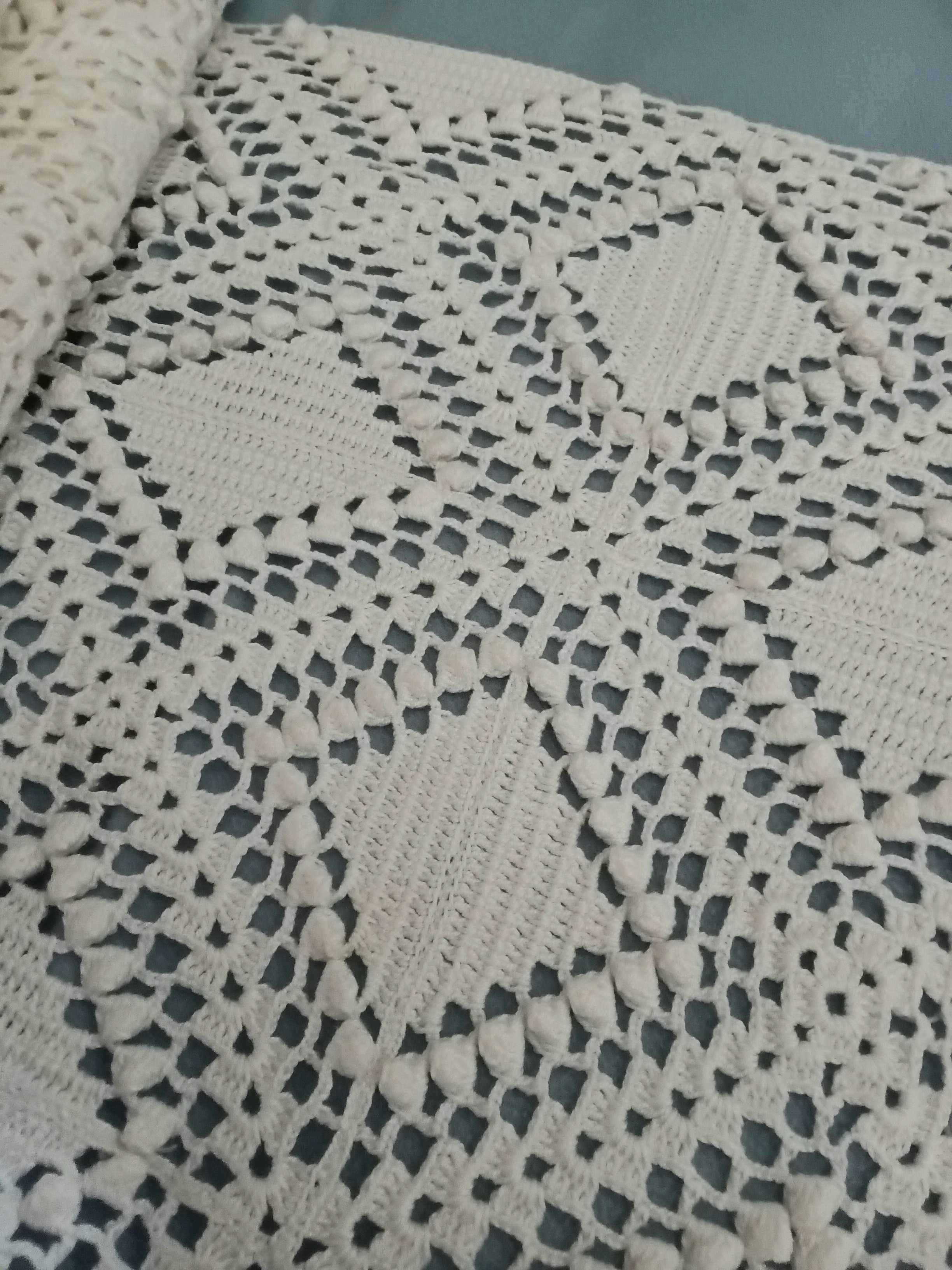 Colcha de linha de algodão feito à mão.