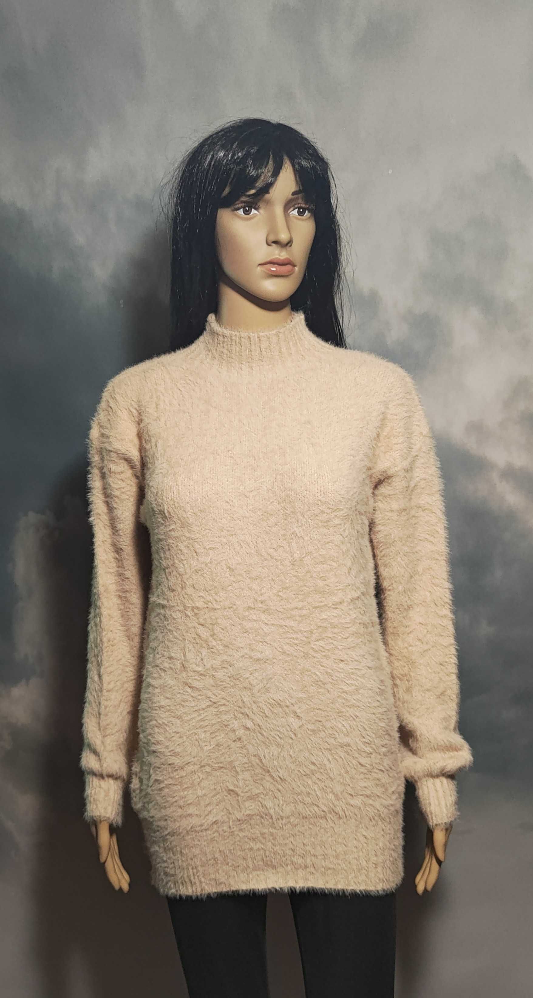 Sweter sweterek ciepłe, lekkie miłe futerko XL/XXL
