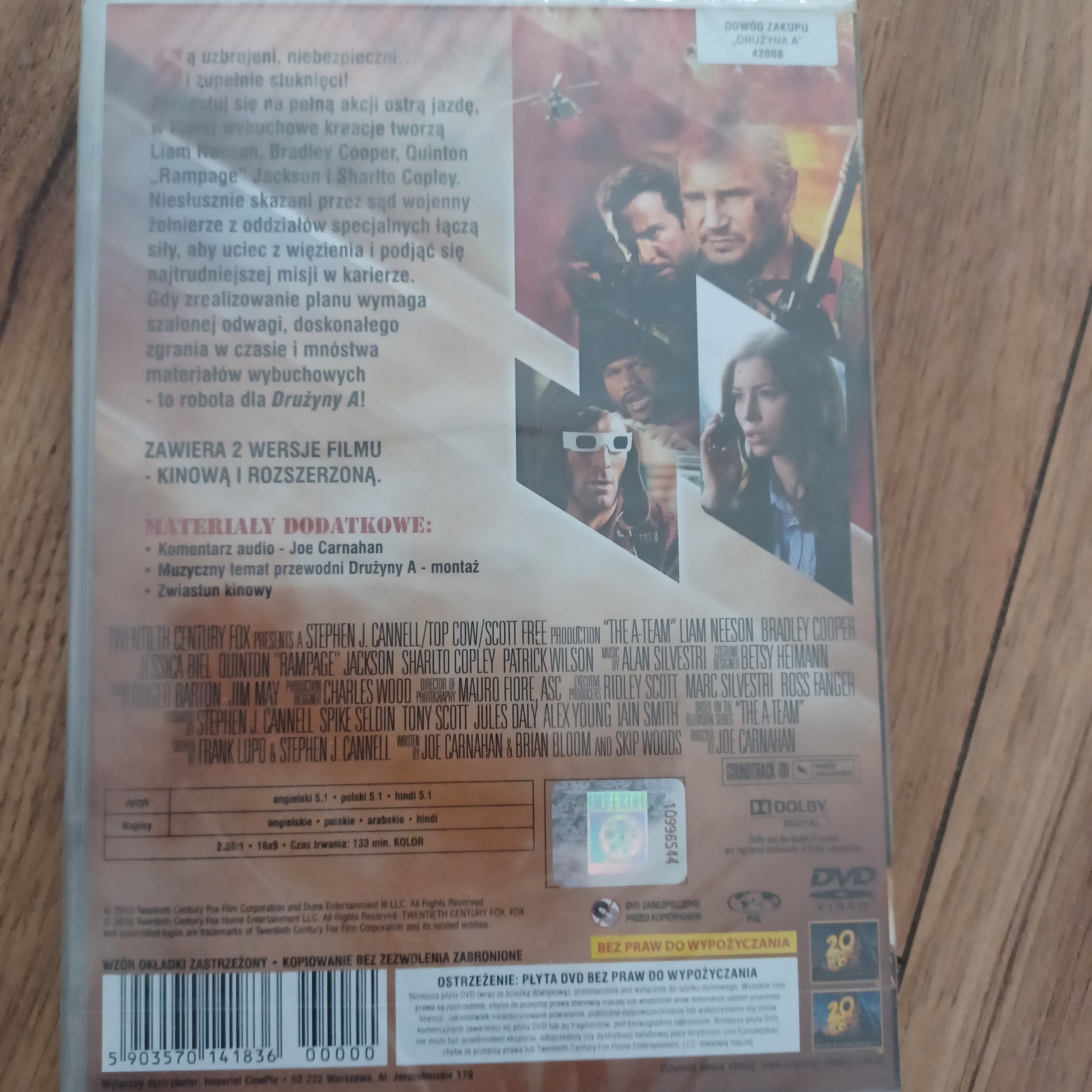 Płyta DVD Film Drużyna A Wersja rozszerzona