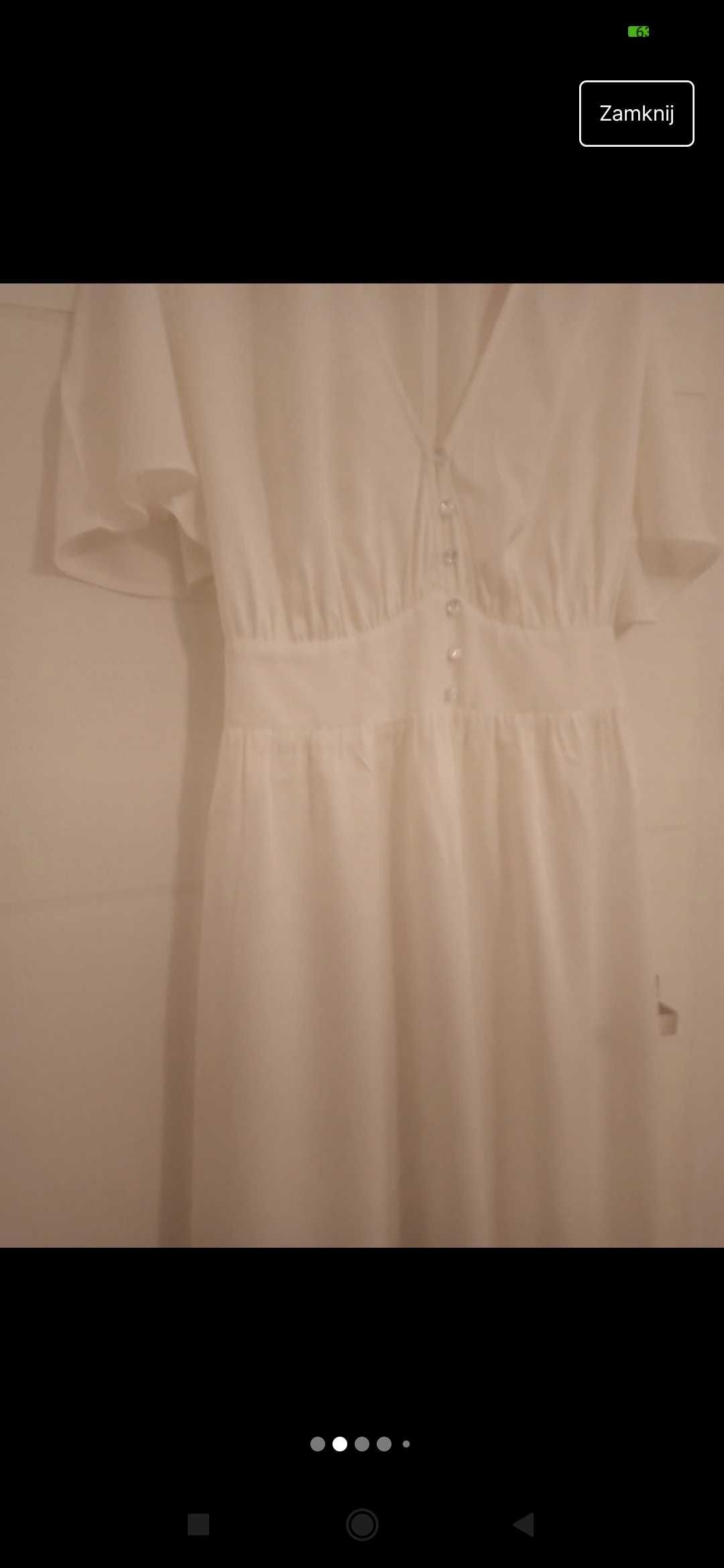 Sukienka suknia ślubna wesele poprawiny chrzest panieński XL Zalsqa