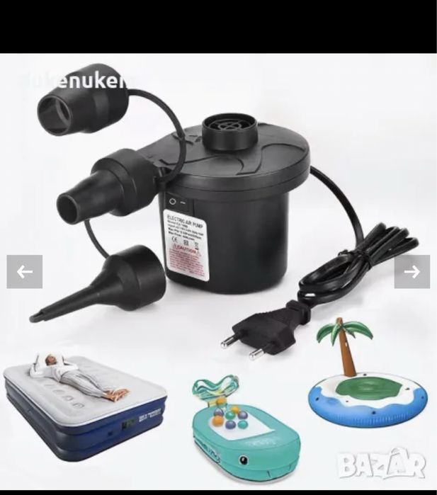 Повітряний портативний насос з насадками