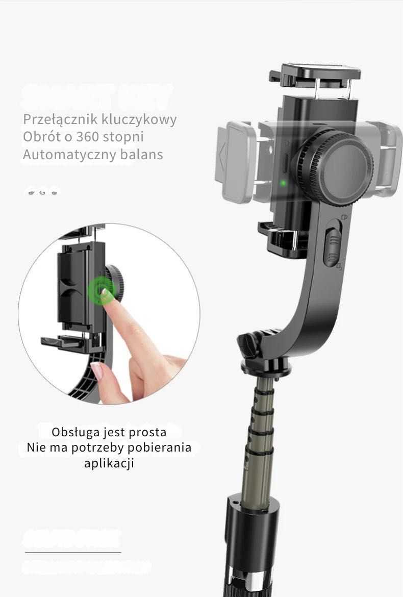 GIMBAL DO SMARTFONA Ręczny Stabilizator Pilot Bluetooth