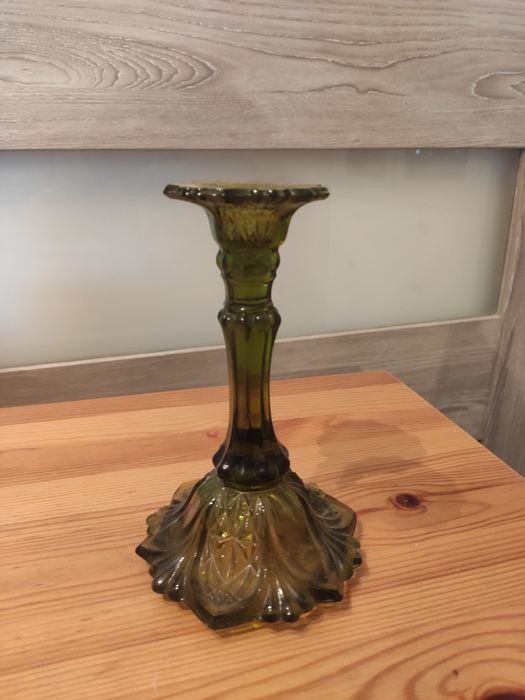 Świecznik huta Ząbkowice PRL vintage retro zabytek Karolinki