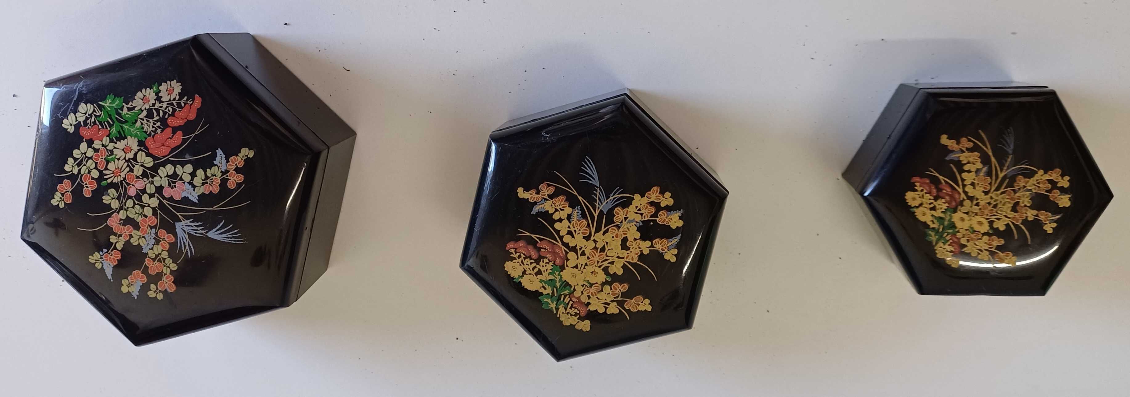 conjunto de três guarda jóias (encaixáveis)