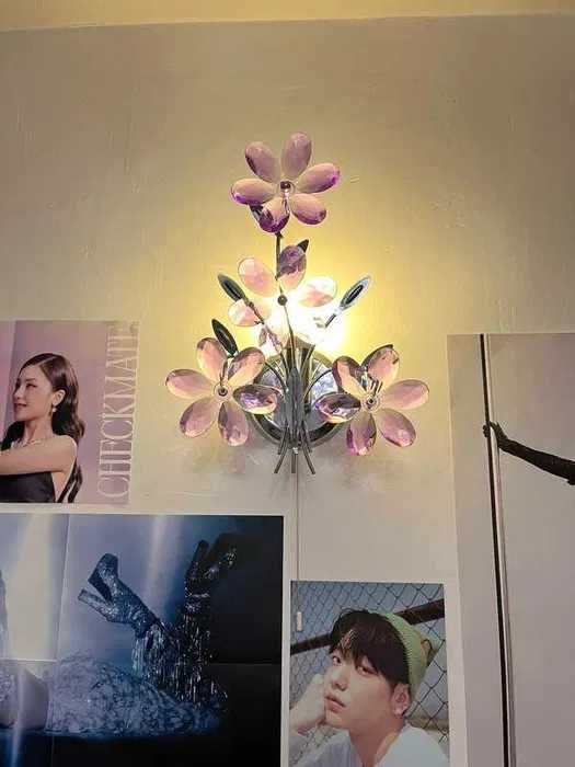 lampa żyrandol fioletowy