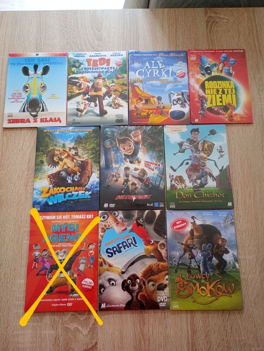 Płyty DVD bajki dla dzieci książeczki zestaw nowe