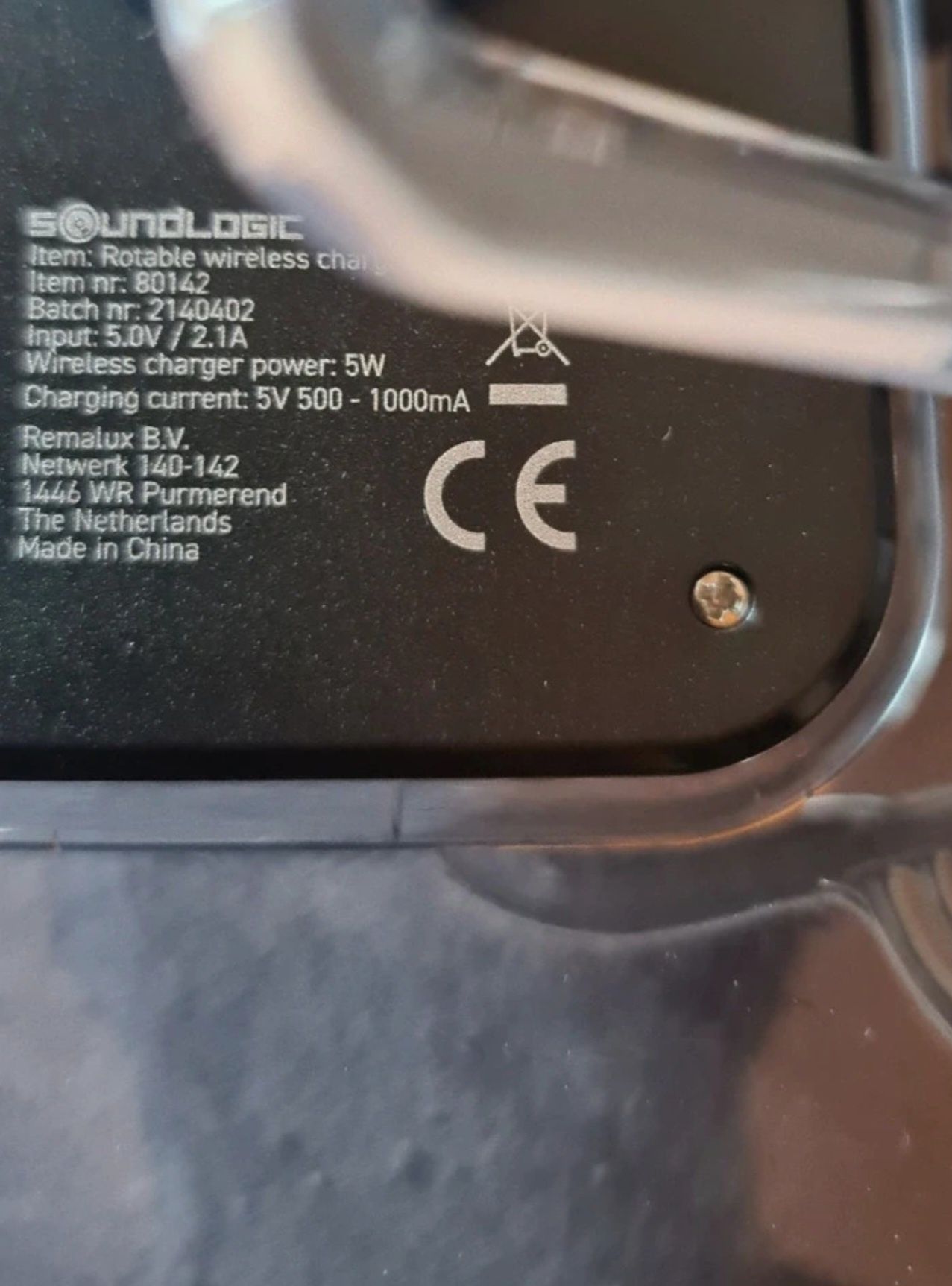 Ładowarka indukcyjna Soundlogic do telefonu, Nowa