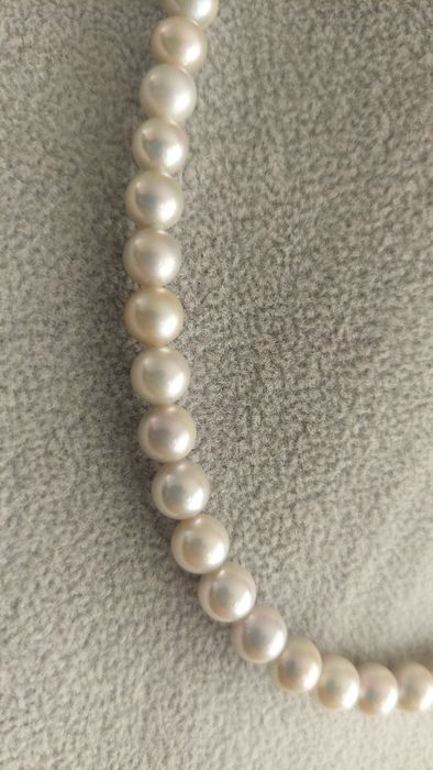 Naszyjnik i kolczyki z perłami, unikalny kolor