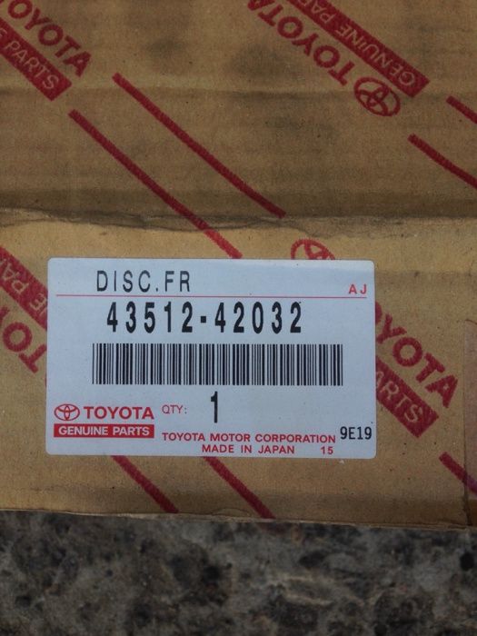 Тормозные диски, колодки Toyota Rav4 Camry 43512-42032