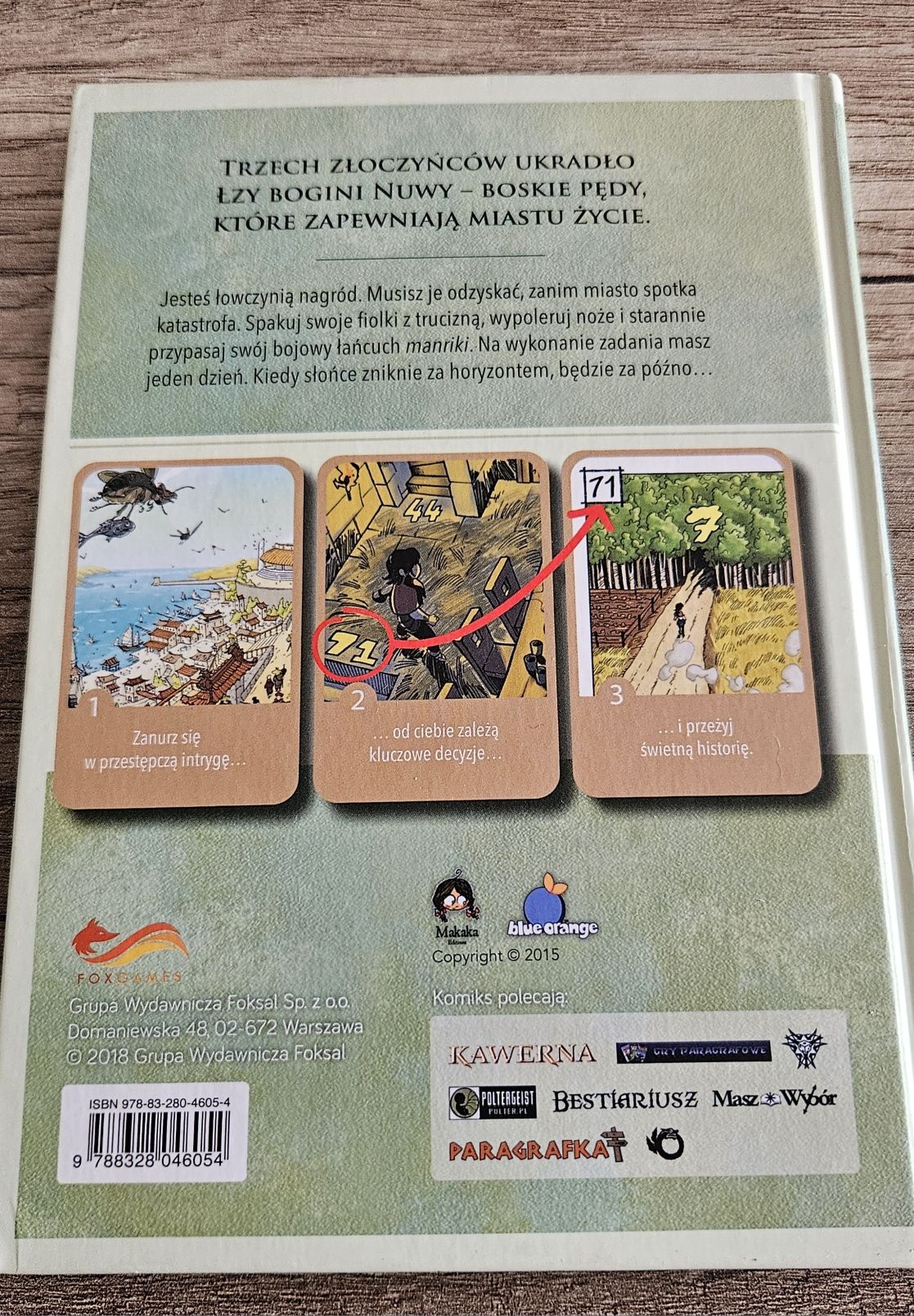 Komiks paragrafowy Łzy Bogini Nuwy gamebook