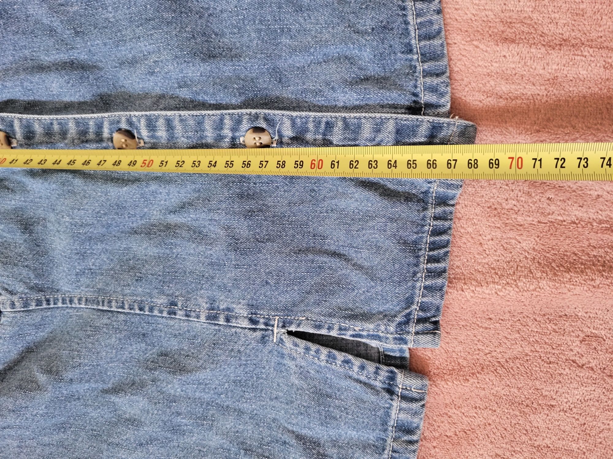 Jeansowa koszula krotki rękaw rozmiar L