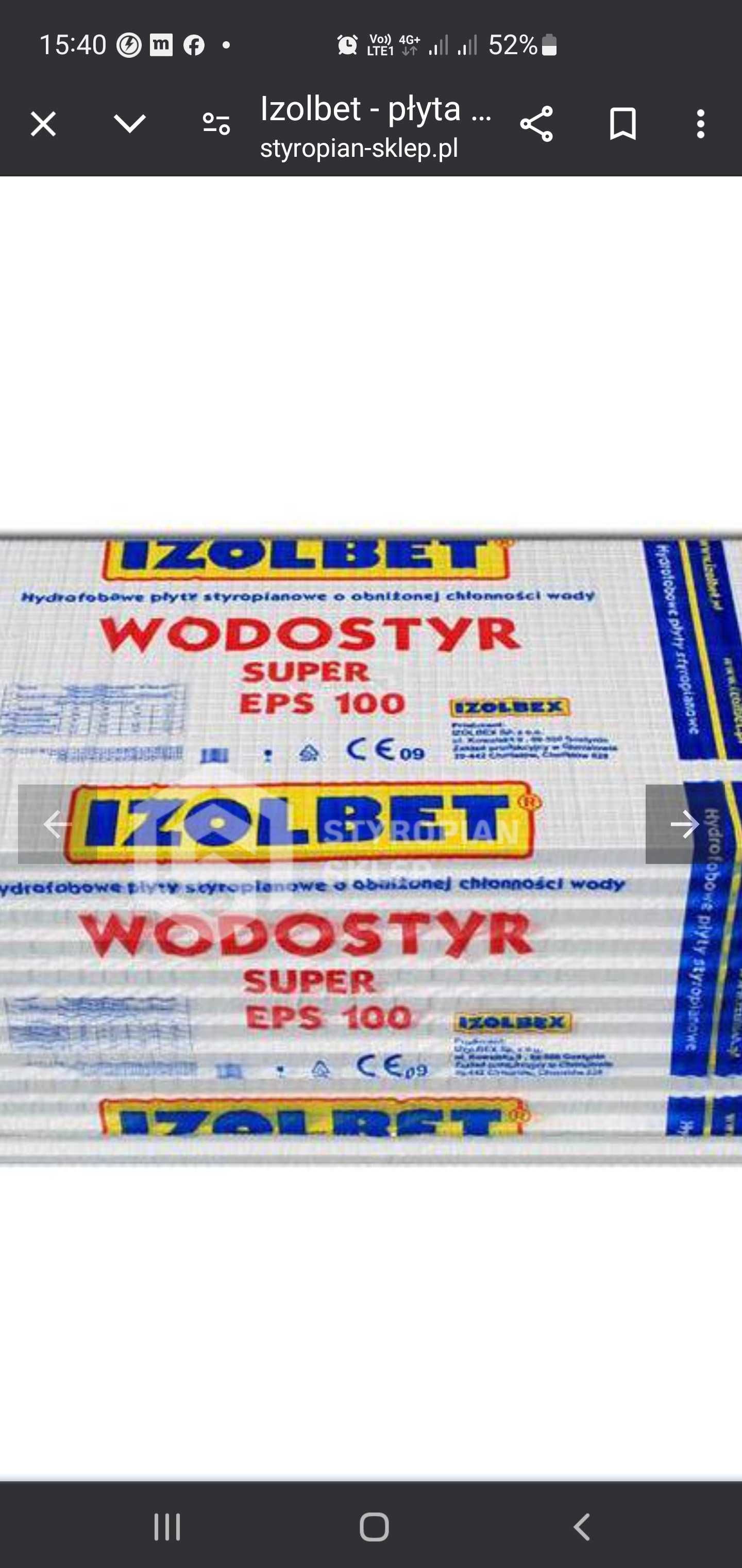 Styropian eps100 super izolbet hydrofobowy fundament gr. 10cm 5 paczek