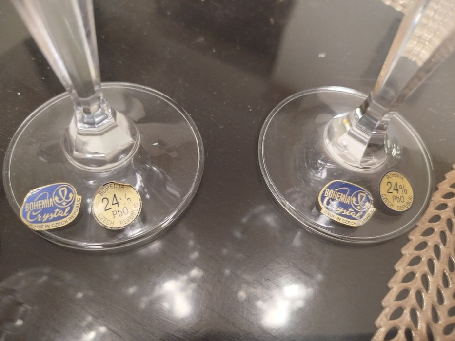Kieliszki kryształowe Biochemia  Czechy