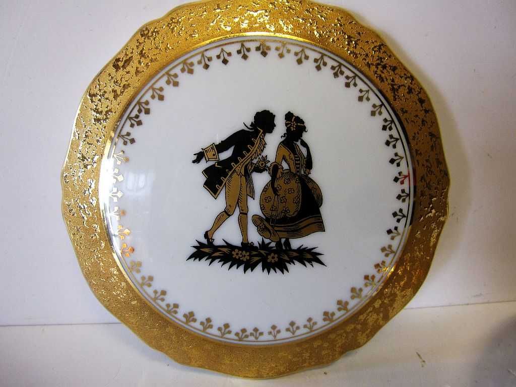 vintage caixa em porcelana francesa de Limoges-motivo Rococó + dourada