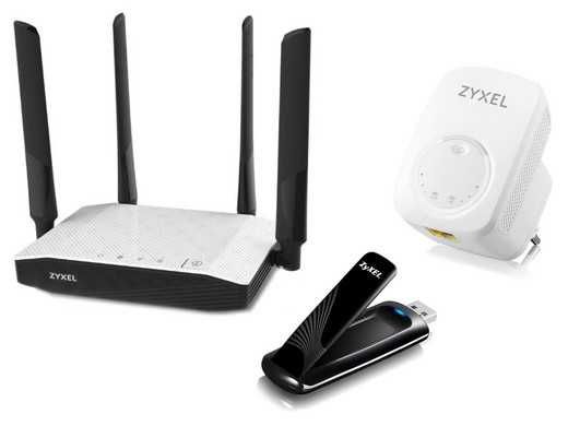 Zyxel  Router NBG6604 + wzmacniacz zasięgu + karta sieciowa USB