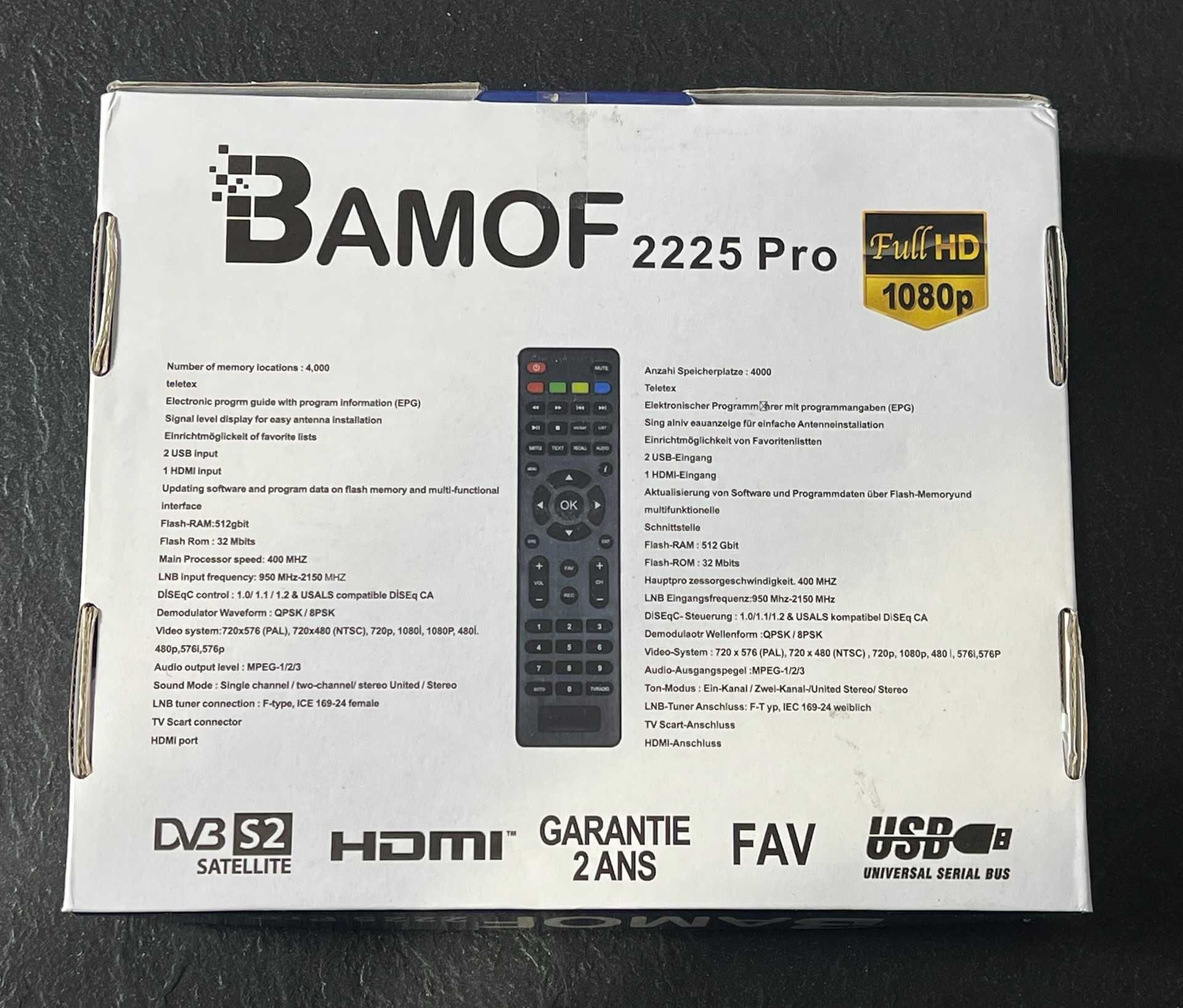 Dekoder DVB-S2 Bamof 2225 Pro