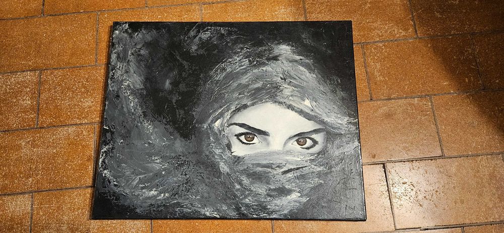 Obraz z dziewczyną, obraz z pustynną dziewczyną, obraz na prezent