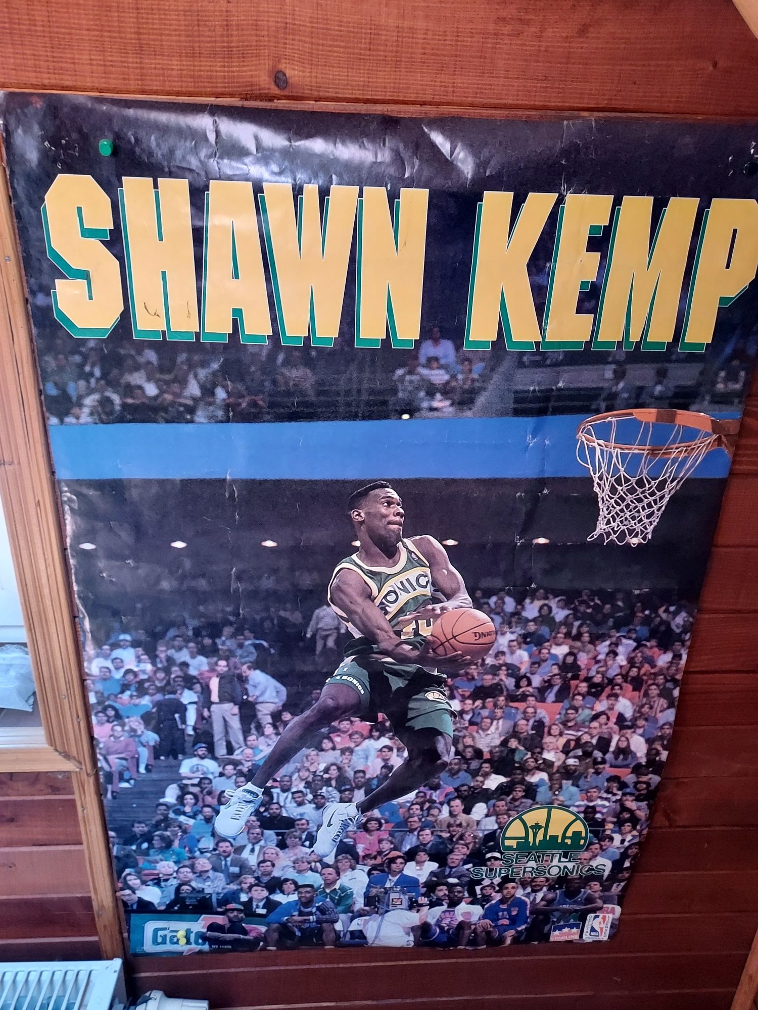 Plakat NBA retro, Shawn Kemp