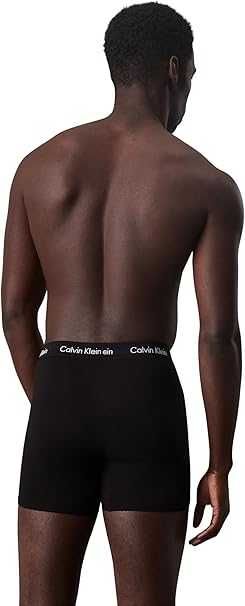 Męskie Bokserki 3-Pak CALVIN KLEIN Elastyczne Briefs Bawełna Czarny M