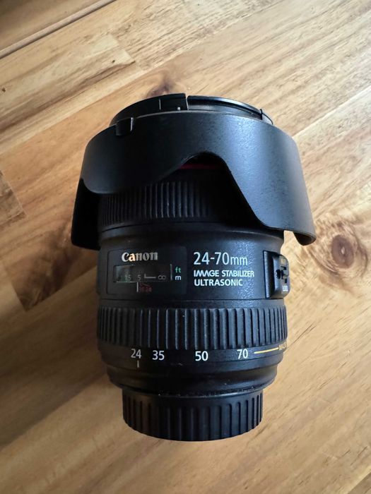 Obiektyw Canon 24-70mm 1:4 L IS USM filtr polaryzacyjny,UV, pokrowiec