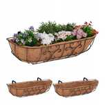 Doniczka metal beżowy, brązowy Relaxdays 76 cm x 22 x 21 cm