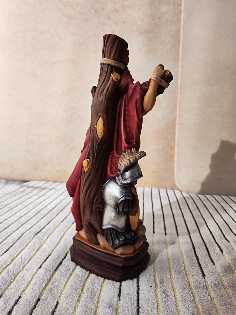 Święty Sebastian 34cm figura z drewna polichromia