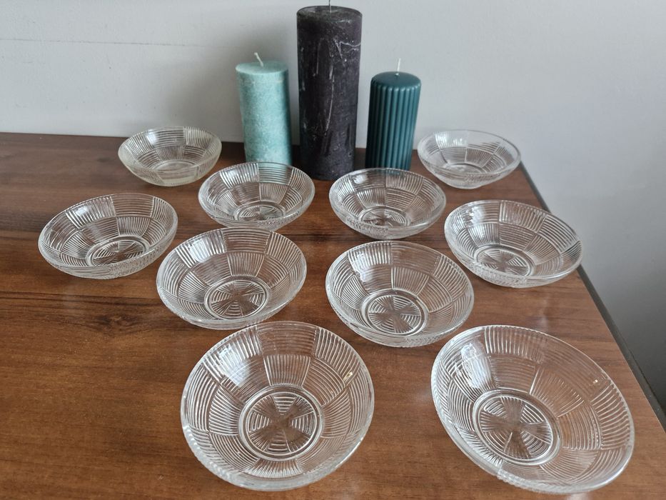 Miseczki salaterki szklane Ząbkowice PRL