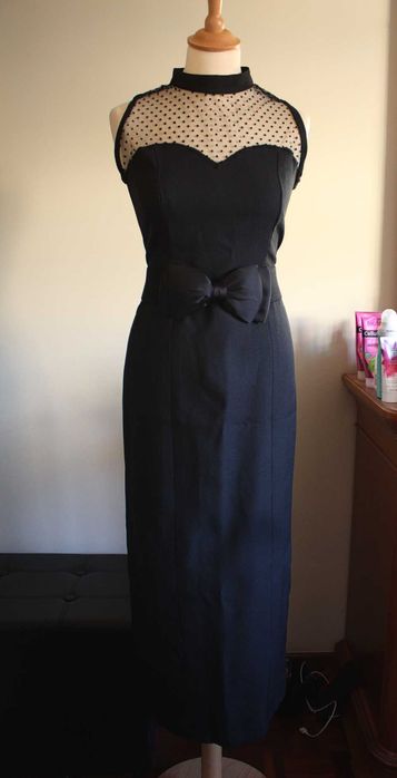 Vestido Comprido Preto com Racha