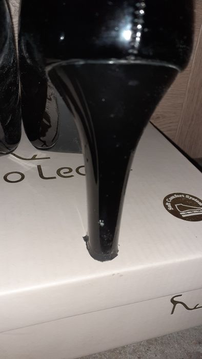 Buty damskie czarne czółenka lakierowane r. 37
