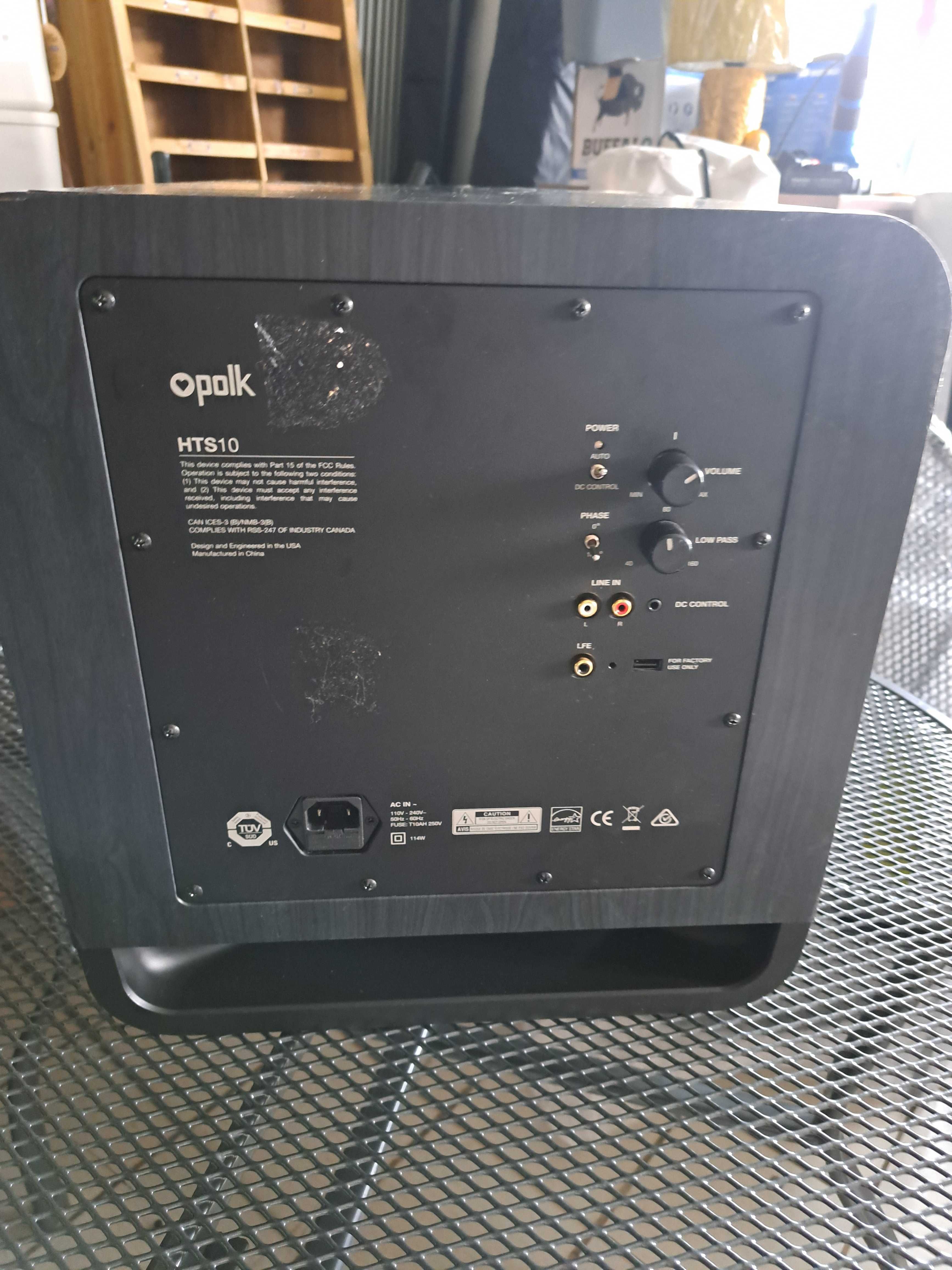 Polk Audio HTS 10 Subwoofer Nero Aktywny