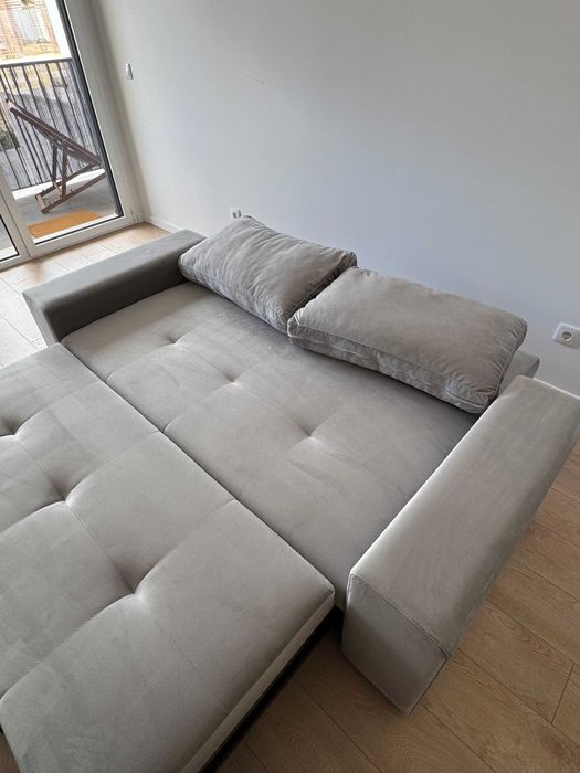 Sofá-Cama Best Sofá c/ Sobrecolchão + Roupa de Cama (novo)