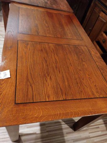 Stół drewniany dębowy nierozkładany lite drewno solidny FV DOWÓZ