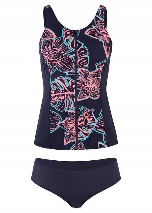 B.P.C tankini we wzory z suwakiem 38.