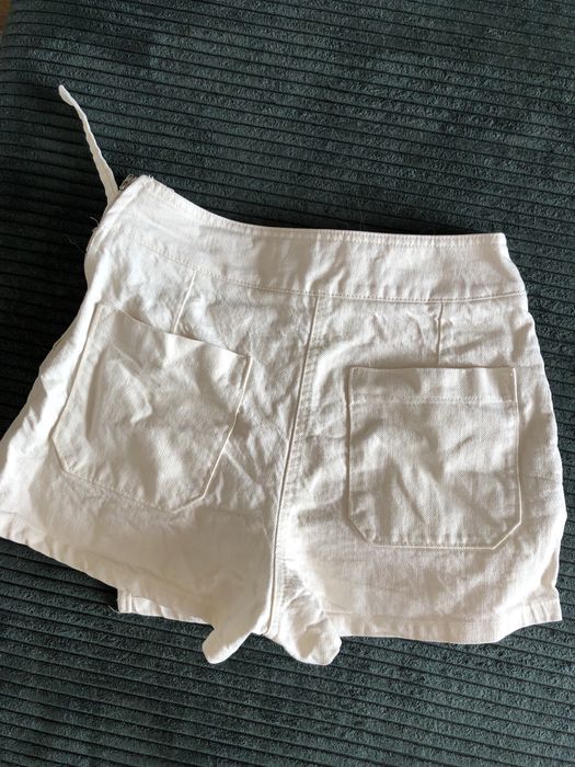 Шорты-юбка белые деним джинсовые zara Xs-S