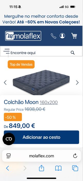 Cama Casal Cabeceira+Sommier+Colchão