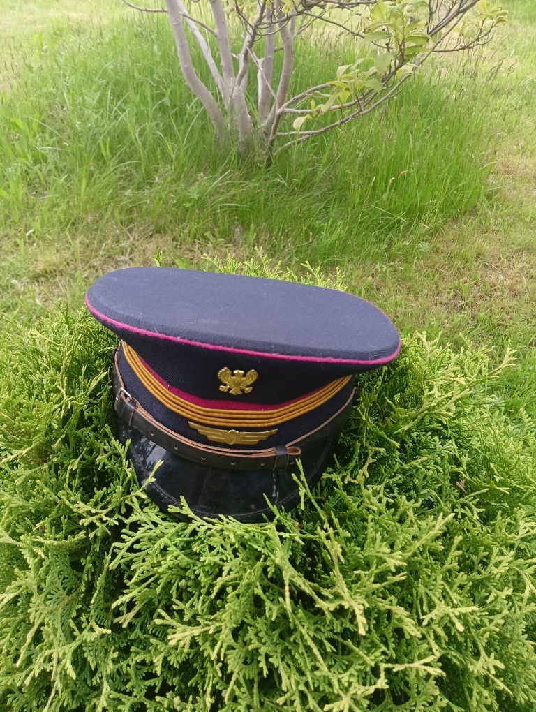 Czapka kolejowa PRL 80 90 lata kolej PKP konduktorska