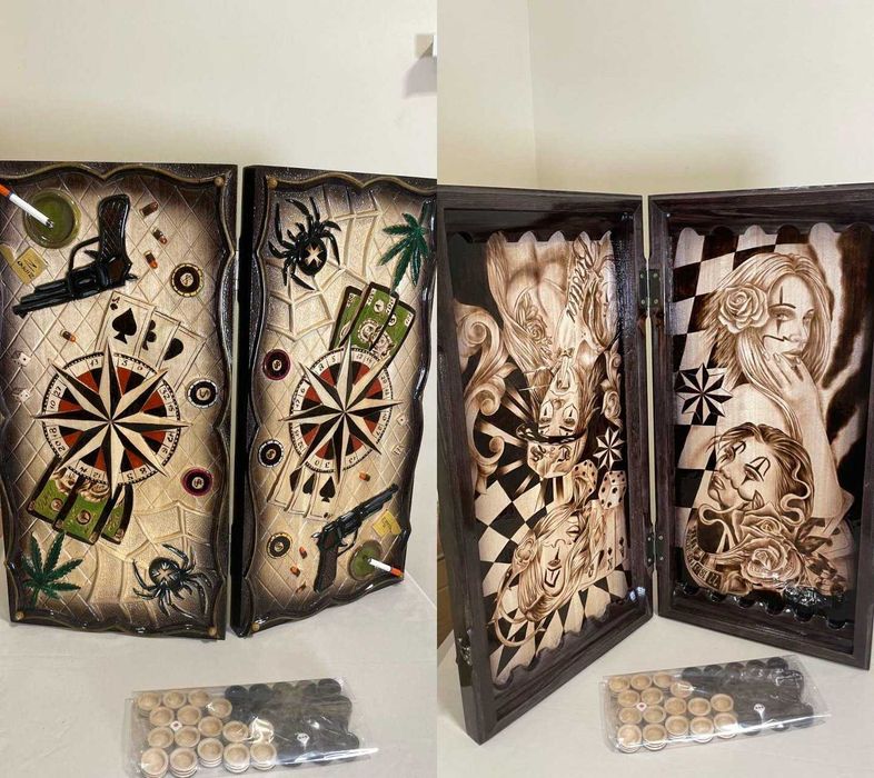 Шахи та нарди з натурального дерева Дуб Ясен Липа від виробника