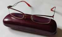 Okulary korekcyjne oprawki aluminiowe czerwone - 1 zestaw krótkowzrocz